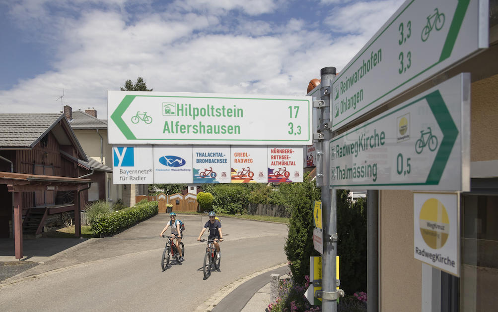 Thalmässing - Radfahren, Radwegetafel